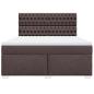 Preview: Boxspringbett mit Matratze Dunkelbraun 180x200 cm Stoff