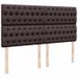 Preview: Boxspringbett mit Matratze Dunkelbraun 180x200 cm Stoff
