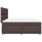 Preview: Boxspringbett mit Matratze Dunkelbraun 180x200 cm Stoff