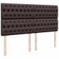 Preview: ARDEBO.de - Boxspringbett mit Matratze Dunkelbraun 180x200 cm Stoff