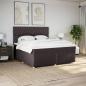 Preview: Boxspringbett mit Matratze Dunkelbraun 180x200 cm Stoff