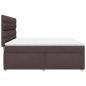 Preview: ARDEBO.de - Boxspringbett mit Matratze Dunkelbraun 180x200 cm Stoff