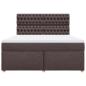 Preview: Boxspringbett mit Matratze Dunkelbraun 180x200 cm Stoff