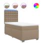 Preview: Boxspringbett Matratze Cappuccino-Braun 100x200cm Kunstleder
