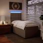 Preview: Boxspringbett Matratze Cappuccino-Braun 100x200cm Kunstleder