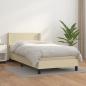 Preview: ARDEBO.de - Boxspringbett mit Matratze Creme 100x200 cm Kunstleder