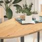Preview: ARDEBO.de - Tischplatte 140x60x2 cm Massivholz Eiche Oval