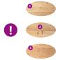 Preview: Tischplatte 100x50x4 cm Massivholz Eiche Oval