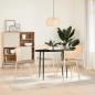 Preview: Tischplatte Dunkelbraun 100x50x2 cm Massivholz Eiche Oval