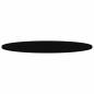 Preview: Tischplatte Dunkelbraun 100x50x2 cm Massivholz Eiche Oval