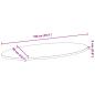 Preview: Tischplatte Dunkelbraun 100x50x2 cm Massivholz Eiche Oval
