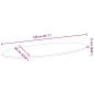 Preview: Tischplatte Dunkelbraun 140x60x2 cm Massivholz Eiche Oval