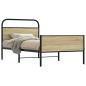 Preview: ARDEBO.de - Bettgestell ohne Matratze 90x200 cm Sonoma-Eiche Holzwerkstoff