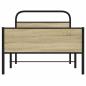 Preview: Bettgestell ohne Matratze 90x200 cm Sonoma-Eiche Holzwerkstoff