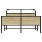Preview: Bettgestell ohne Matratze 135x190 cm Sonoma-Eiche Holzwerkstoff