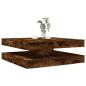 Preview: ARDEBO.de - Couchtisch 360-Grad Drehbar Räuchereiche 90x90x34,5 cm