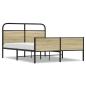 Preview: Bettgestell ohne Matratze 140x200 cm Sonoma-Eiche Holzwerkstoff