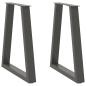 Preview: ARDEBO.de - Esstischbeine V-Form 2 Stk. Anthrazit 50x(72-73,3) cm Stahl