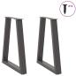 Preview: Esstischbeine V-Form 2 Stk. Anthrazit 50x(72-73,3) cm Stahl