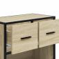 Preview: Nachttisch Sonoma-Eiche 60x31x60 cm Holzwerkstoff und Metall