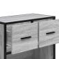 Preview: Nachttisch Grau Sonoma 60x31x60 cm Holzwerkstoff und Metall