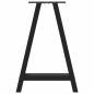 Preview: Couchtischbeine A-Form 2 Stk. Schwarz 50x(72-73) cm Stahl