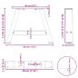 Preview: Couchtischbeine A-Form 2 Stk. Anthrazit 30x(30-31) cm Stahl