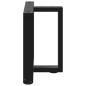 Preview: Couchtischbeine T-Form 2 Stk. Schwarz 50x25x(42-43) cm Stahl