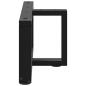 Preview: Couchtischbeine T-Form 2 Stk. Schwarz 70x25x(30-31) cm Stahl