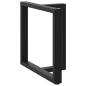 Preview: ARDEBO.de - Esstischbeine T-Form 2 Stk. Schwarz 70x35x(72-73) cm Stahl