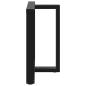Preview: Esstischbeine T-Form 2 Stk. Schwarz 70x35x(72-73) cm Stahl