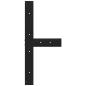 Preview: Esstischbeine T-Form 2 Stk. Schwarz 70x35x(72-73) cm Stahl