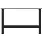 Preview: Couchtischbeine Schwarz 2 Stk. 70x(42-43) cm Stahl