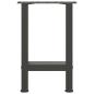 Preview: Couchtischbeine Anthrazit 2 Stk. 28x(42-43) cm Stahl