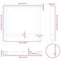 Preview: Couchtischbeine Schwarz 2 Stk. 80x(72-73) cm Stahl