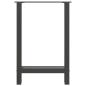 Preview: Couchtischbeine Anthrazit 2 Stk. 60x(72-73) cm Stahl