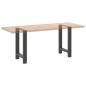 Preview: Couchtischbeine Anthrazit 2 Stk. 60x(72-73) cm Stahl