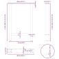 Preview: Couchtischbeine Anthrazit 2 Stk. 60x(72-73) cm Stahl
