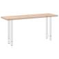Preview: ARDEBO.de - Couchtischbeine Weiß 2 Stk. 38x(72-73) cm Stahl