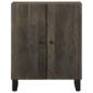Preview: Sideboard Schwarz 60x33x75 cm Massivholz Mango