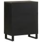 Preview: Sideboard Schwarz 60x33x75 cm Massivholz Mango