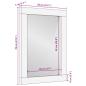Preview: Badspiegel Grau 50x3x70 cm Massivholz Mango