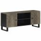 Preview: ARDEBO.de - TV-Schrank Schwarz 105x33x46 cm Massivholz Mango