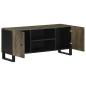 Preview: TV-Schrank Schwarz 105x33x46 cm Massivholz Mango