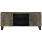 Preview: TV-Schrank Schwarz 105x33x46 cm Massivholz Mango