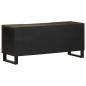Preview: TV-Schrank Schwarz 105x33x46 cm Massivholz Mango