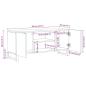 Preview: TV-Schrank Schwarz 105x33x46 cm Massivholz Mango