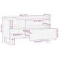 Preview: TV-Schrank 80x33x46 cm Massivholz Mango