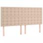 Preview: Boxspringbett Matratze Cappuccino-Braun 200x200cm Kunstleder