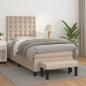 Preview: ARDEBO.de - Boxspringbett Matratze Cappuccino-Braun 100x200cm Kunstleder